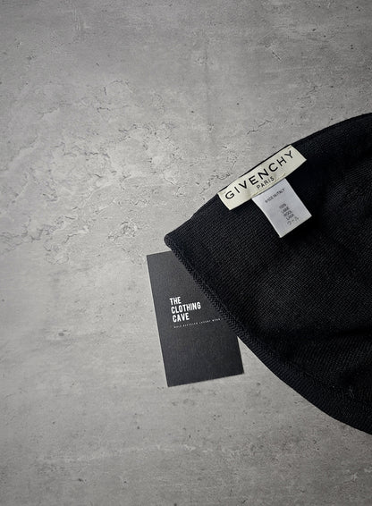GIVENCHY Red Split Logo Beanie
