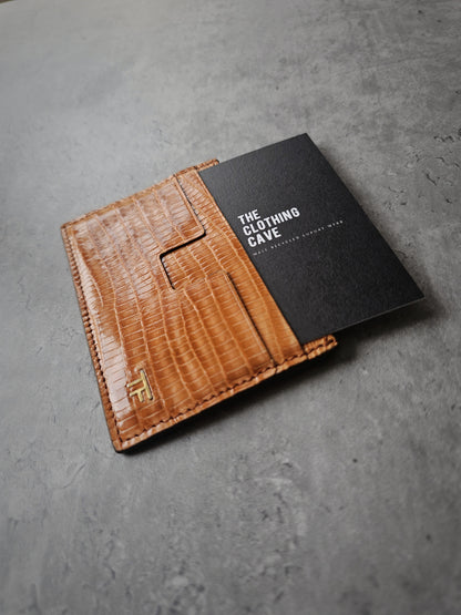 TOM FORD T-Line TF Croc-Embossed Leather Card Holder