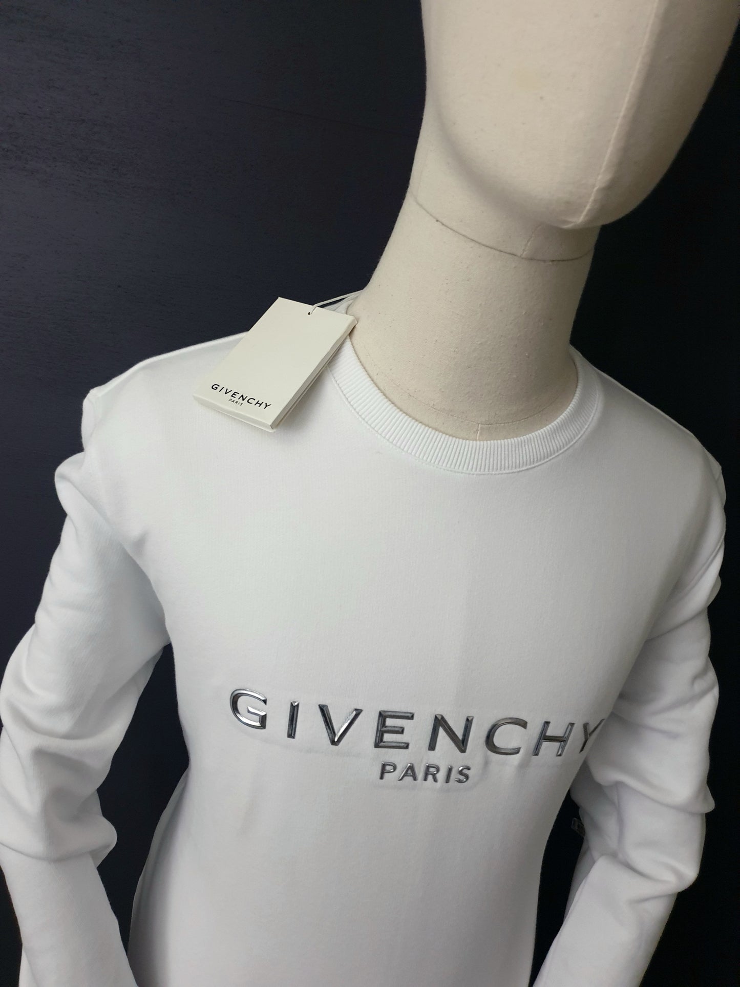 GIVENCHY Silver Logo Oversized Sweatshirt
