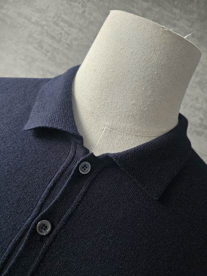 GUCCI Webbed-Hem Fine Knit Polo