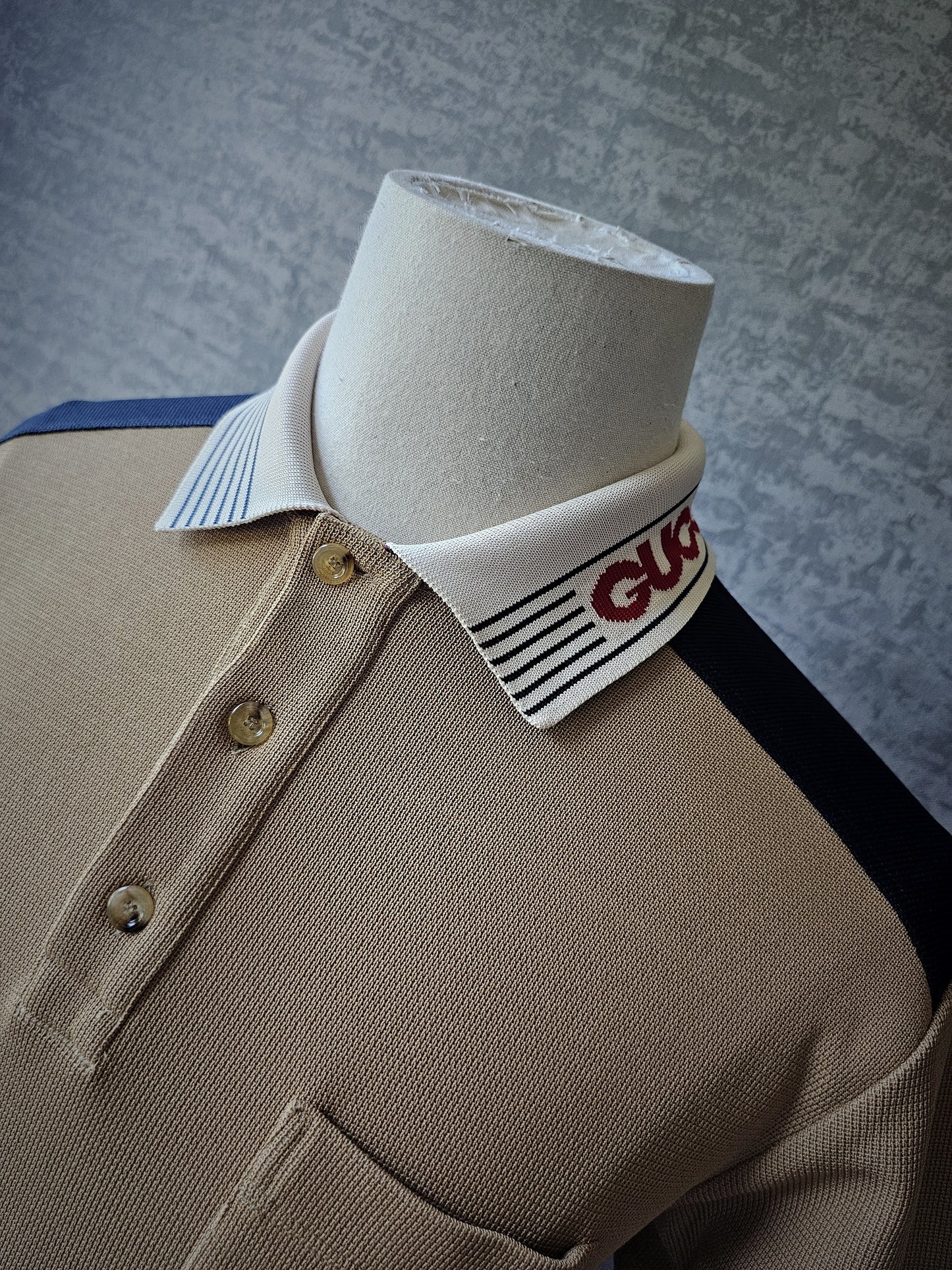 GUCCI Cotton Jersey Logo Collar Polo Shirt
