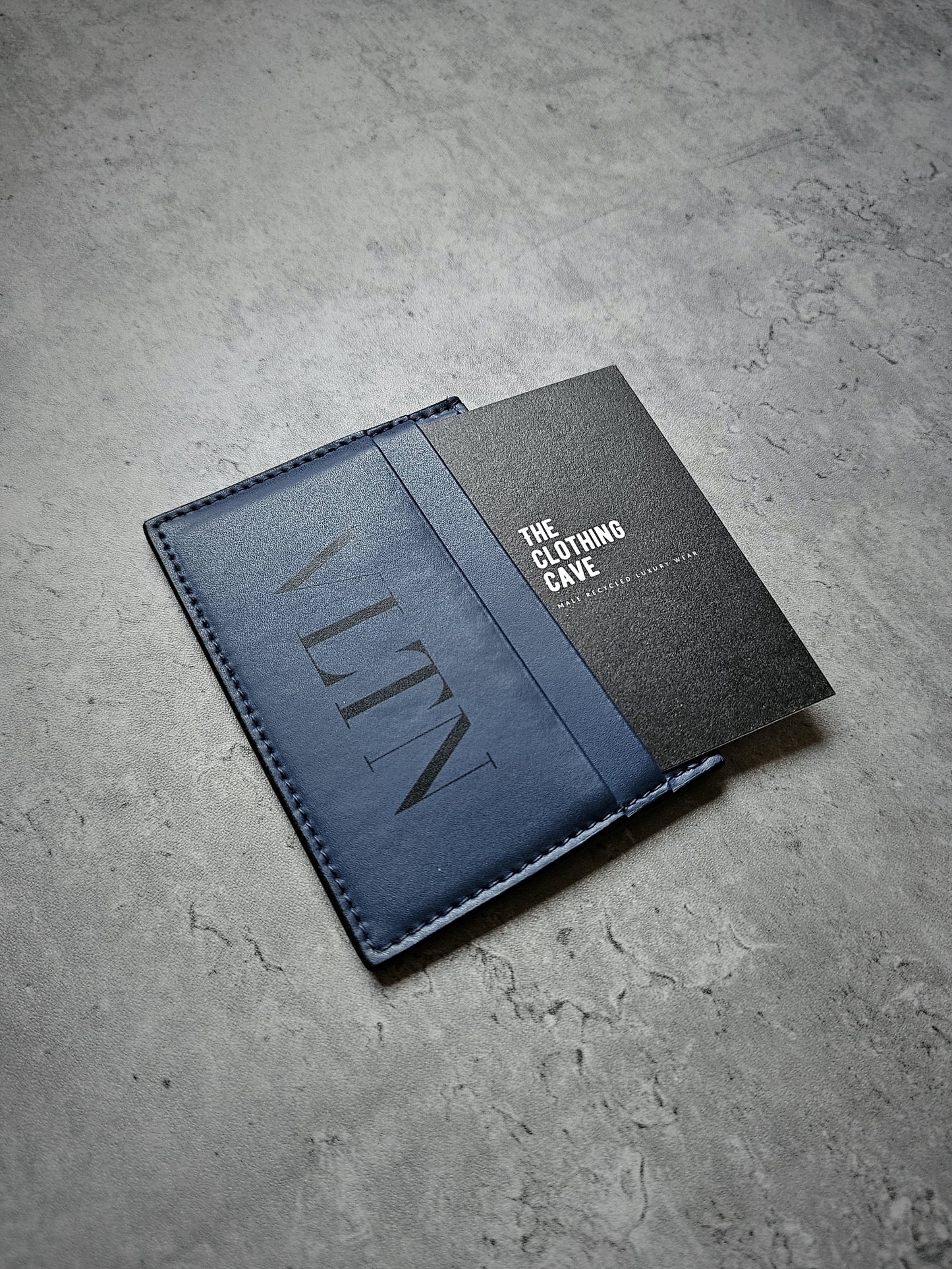 VALENTINO GARAVANI VLTN Limited Navy Embossed Card Holder