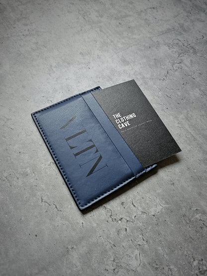 VALENTINO GARAVANI VLTN Limited Navy Embossed Card Holder