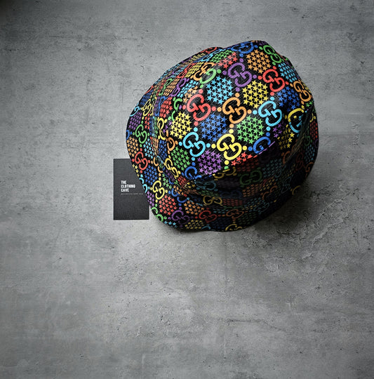 GUCCI GG Supreme Monogram Psychedelic Fedora Bucket Hat