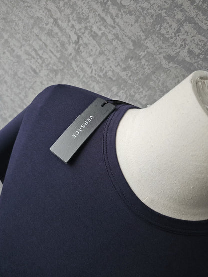 VERSACE Essentials Logo Navy T-Shirt