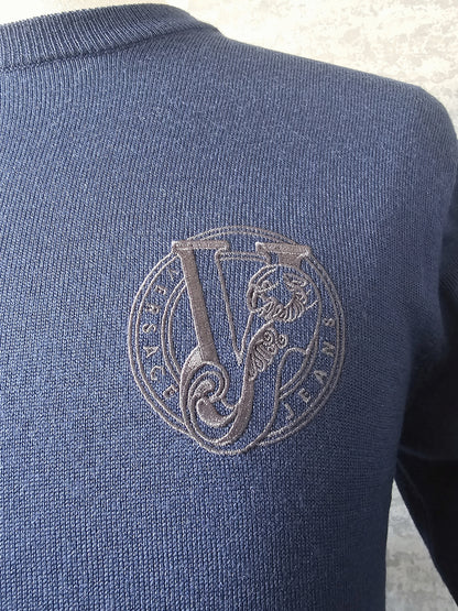 VERSACE Jeans Chest Logo Crew Neck Jumper
