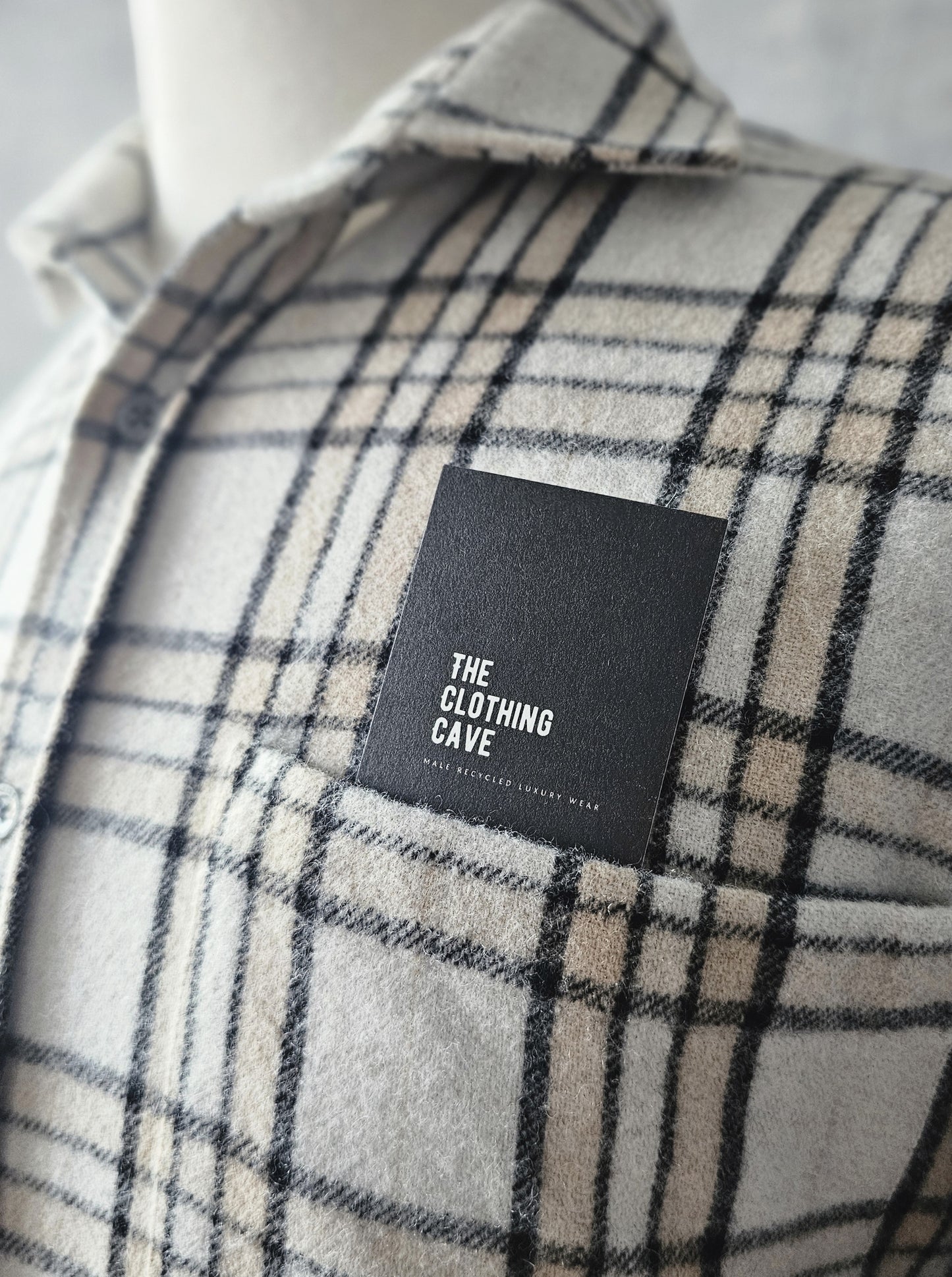 REISS Rio Wool-blend Brushed Checked Overshirt In Beige