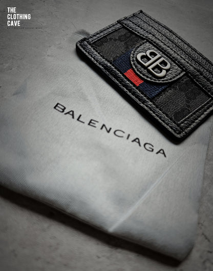 BALENCIAGA x GUCCI Hacker Canvas Card Holder