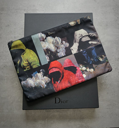 DIOR HOMME Rare Francois Bard Documents Zipped Pouch