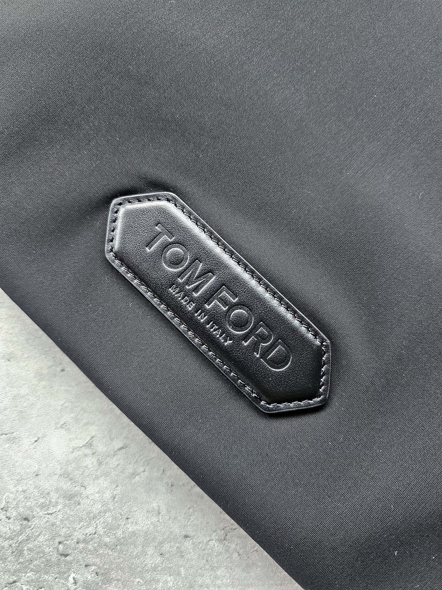 Tom Ford Zipped Logo Appliqued neoprene Pouch