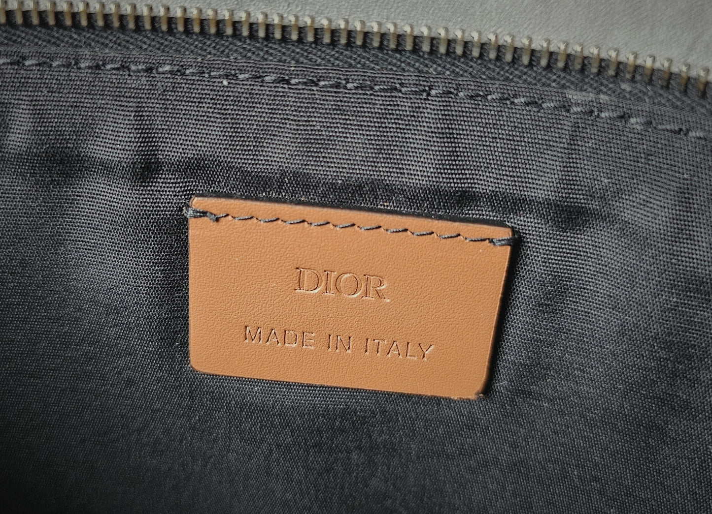 DIOR "On The Road" Jack Kerouac Leather Zip Pouch