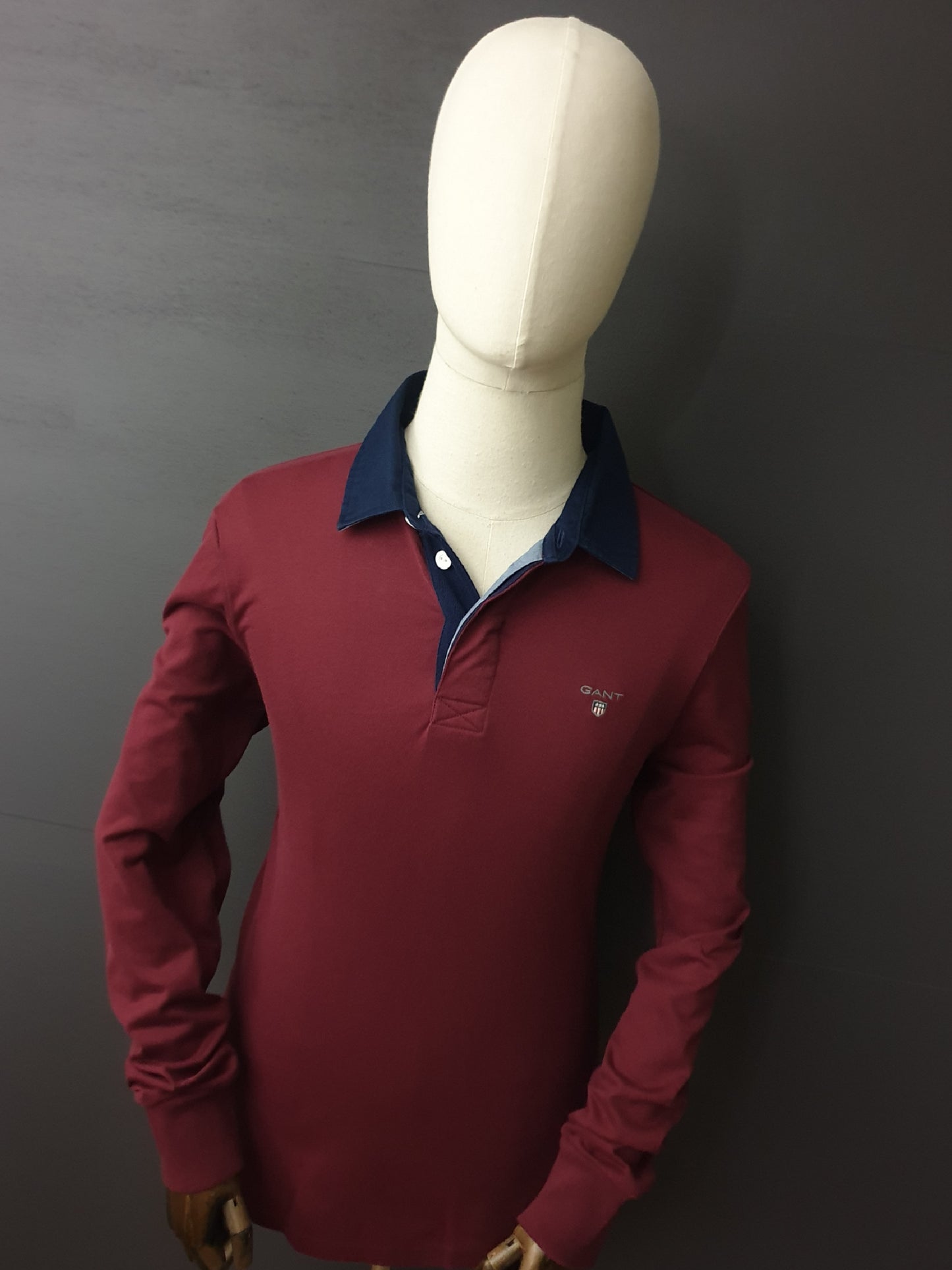 GANT Burgundy Heavy Rugger Rugby Polo Shirt