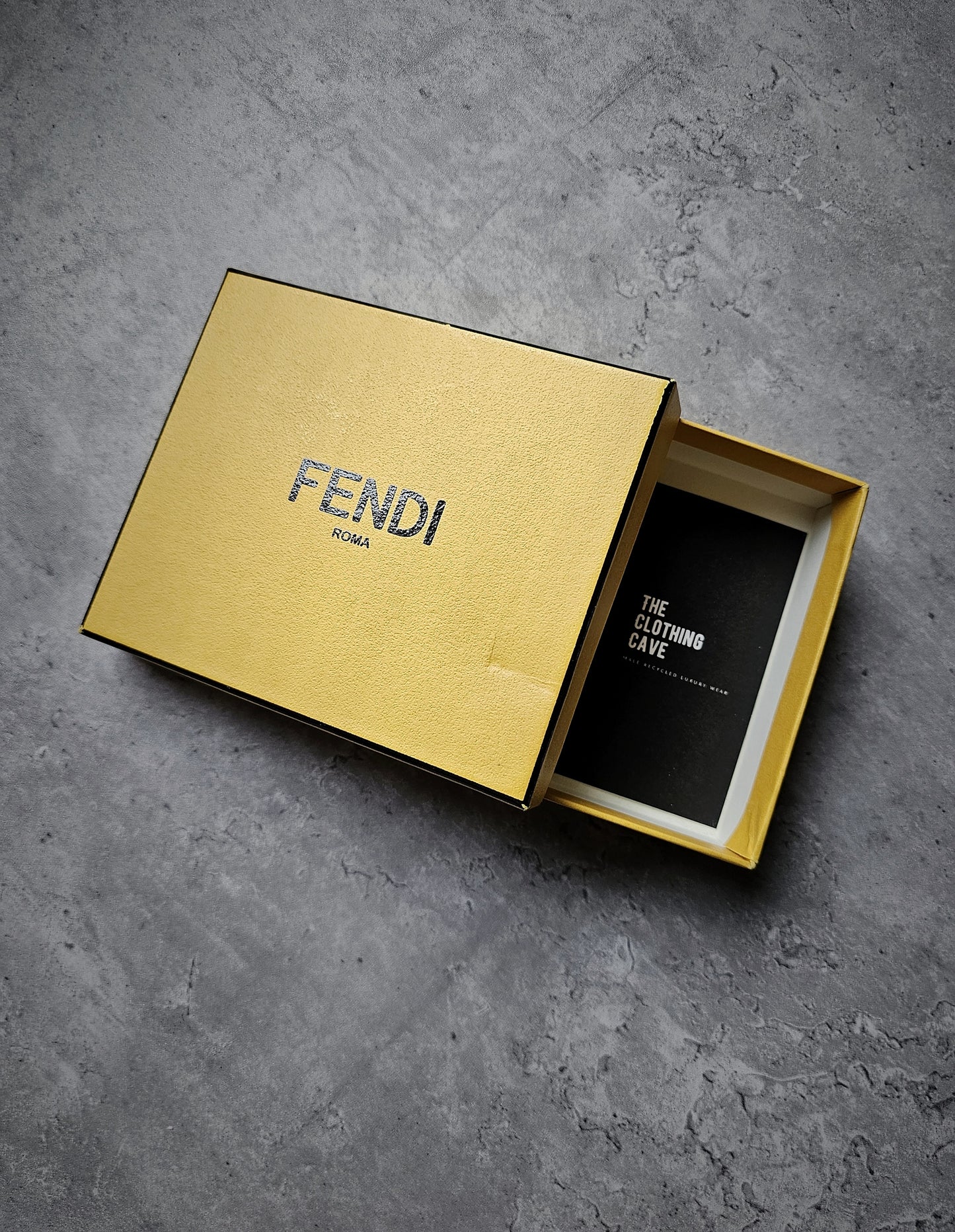 FENDI Black & Yellow Bug Eye Roma Leather Card Holder