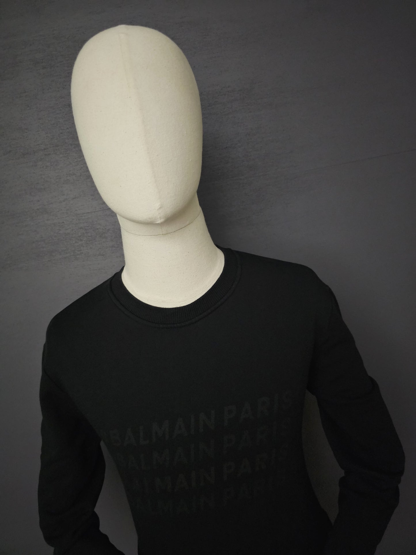 BALMAIN Logo Repeat Cotton Sweatshirt
