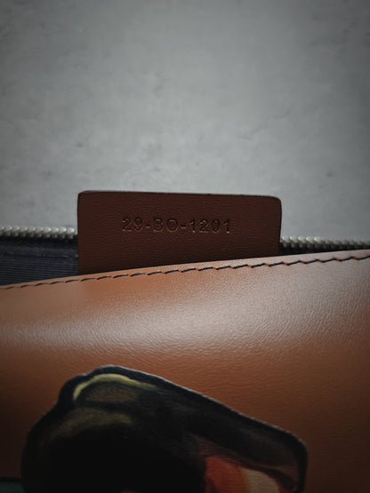 DIOR "On The Road" Jack Kerouac Leather Zip Pouch