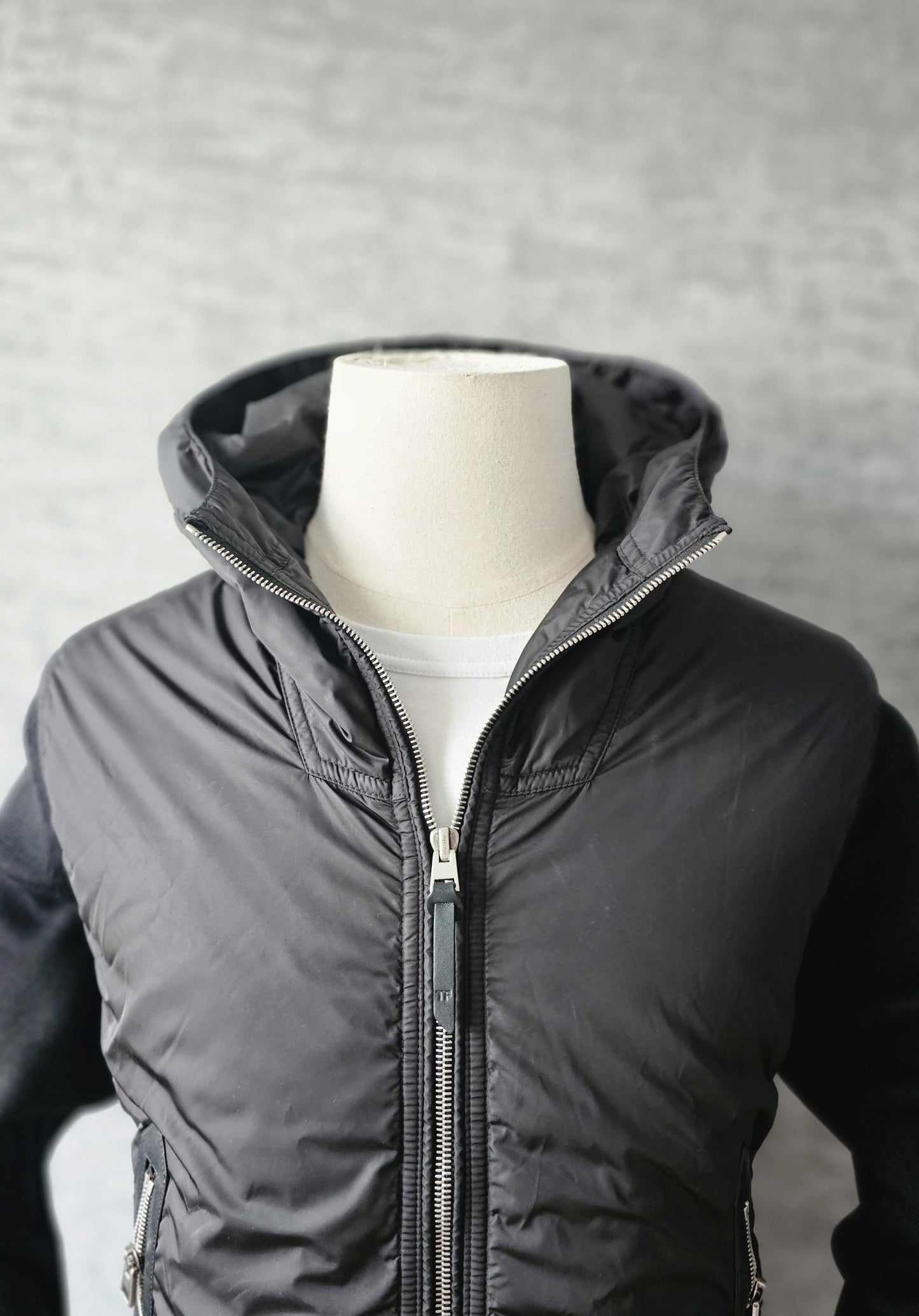 TOM FORD Shell-Panelled Wool Hooded Jacket Black