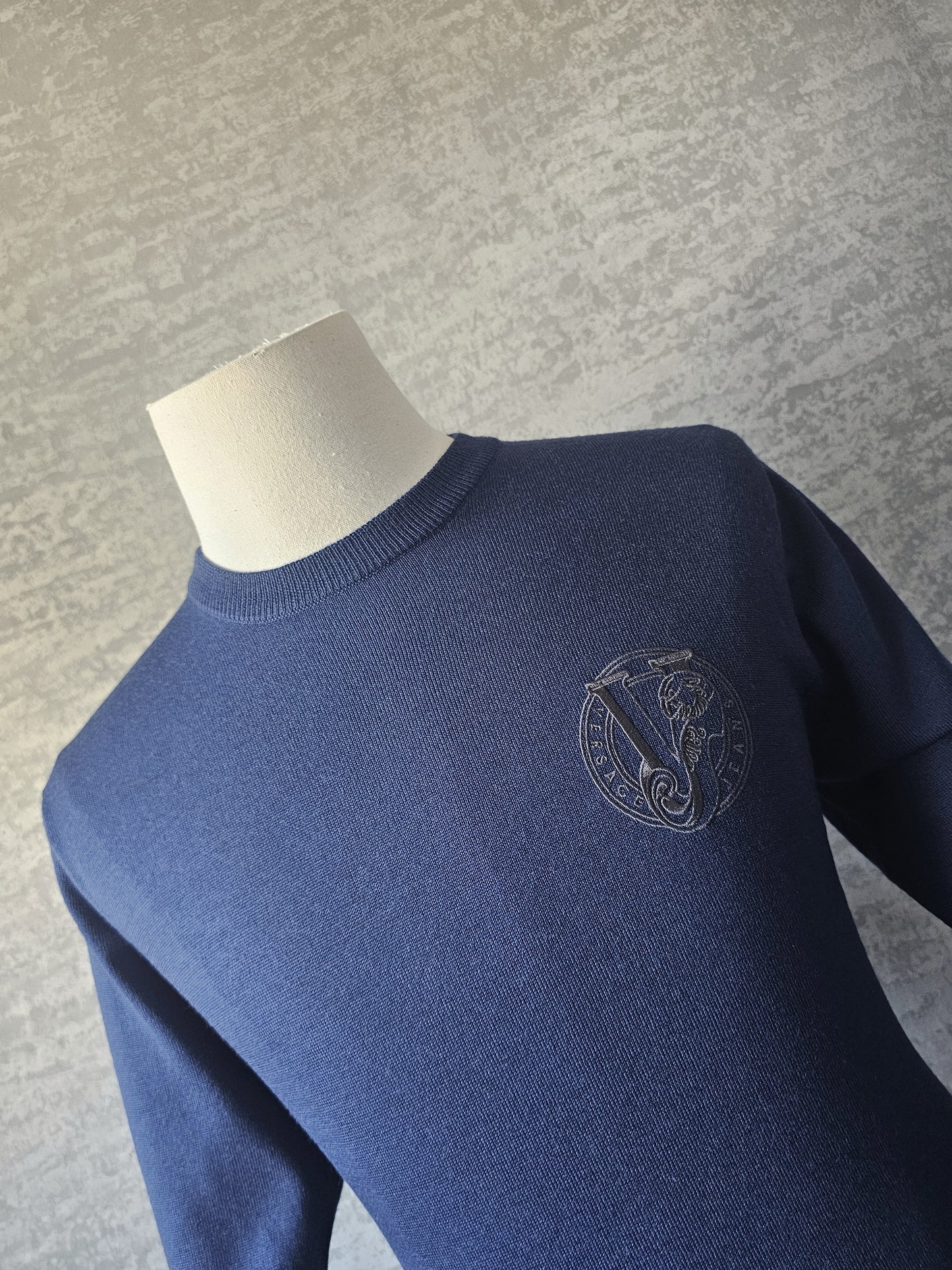 VERSACE Jeans Chest Logo Crew Neck Jumper
