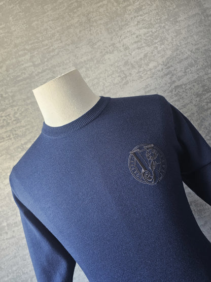 VERSACE Jeans Chest Logo Crew Neck Jumper