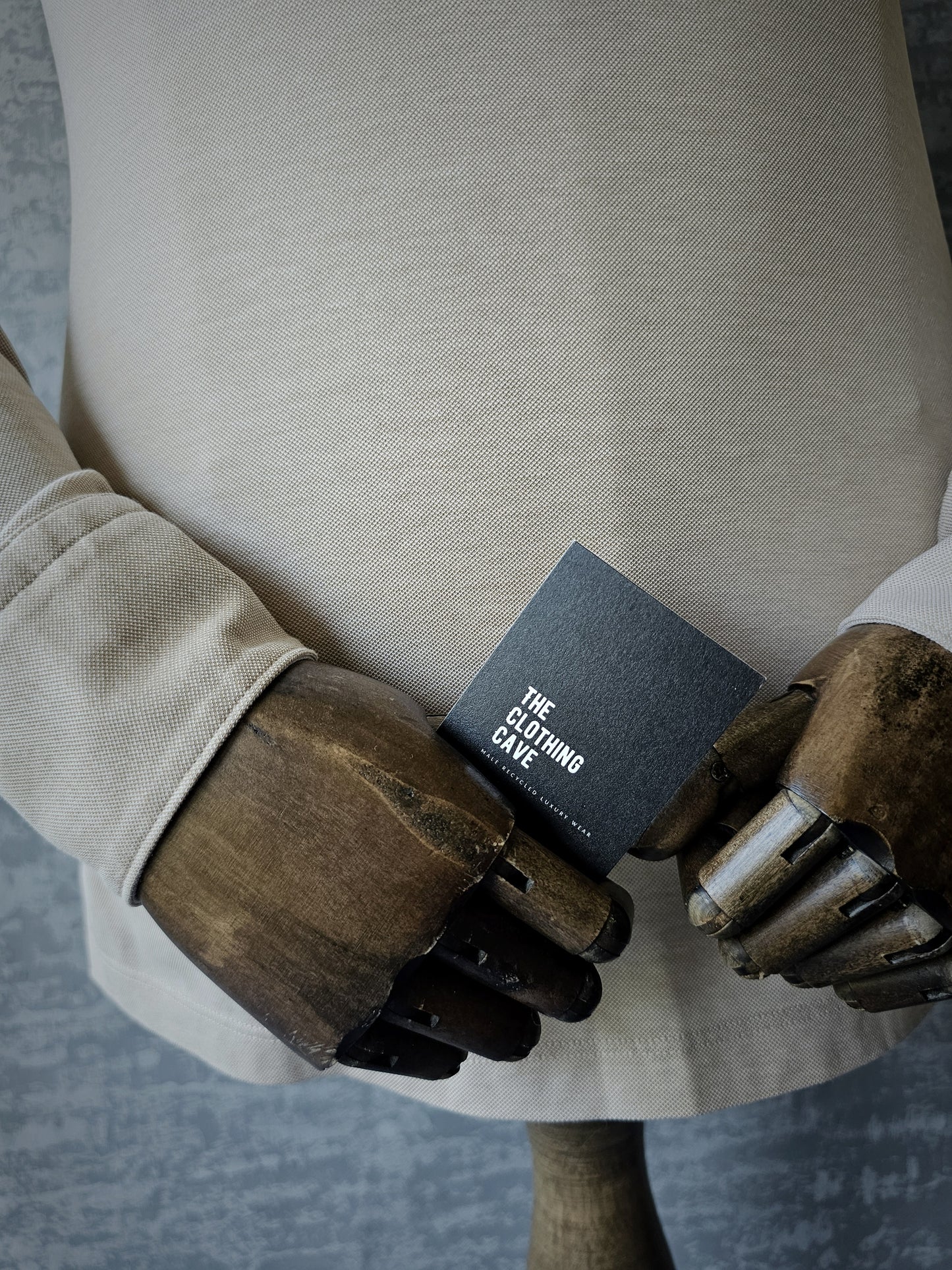 HUGO BOSS Long-Sleeve Cotton Beige Polo