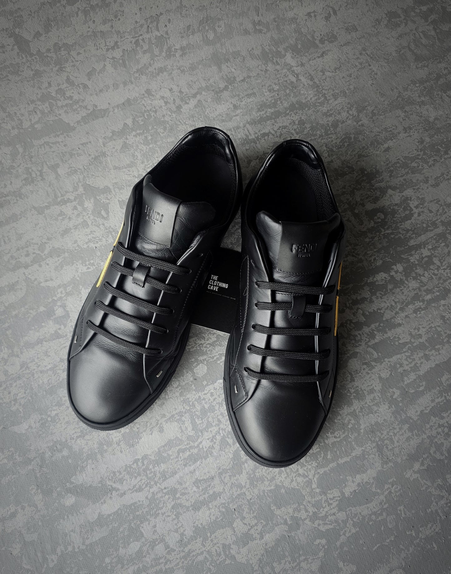 FENDI Low-Top Leather Bug Eye Sneakers