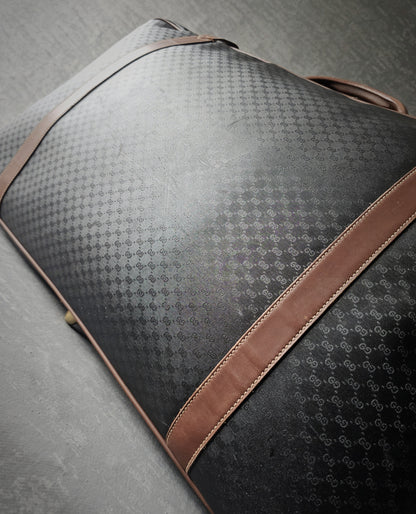 GUCCI Vintage GG Monogram Canvas Navy Suitcase