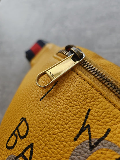 GUCCI Coco Capitan Vintage Leather Belt Bag 2017