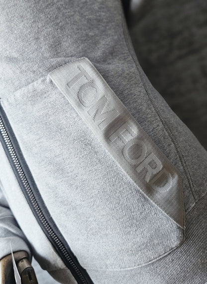 TOM FORD Oversized Fleece-Back Cotton Jersey Zipped Hoodie