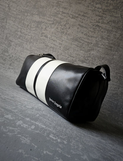 PALM ANGELS 2022 Black/White Track Travel Holdall