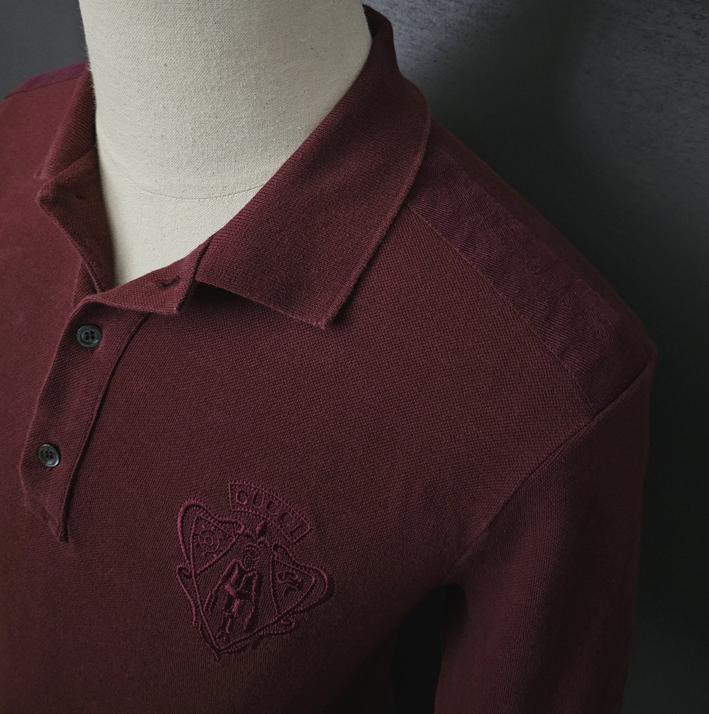 GUCCI Web Crest Embroidery Polo Shirt