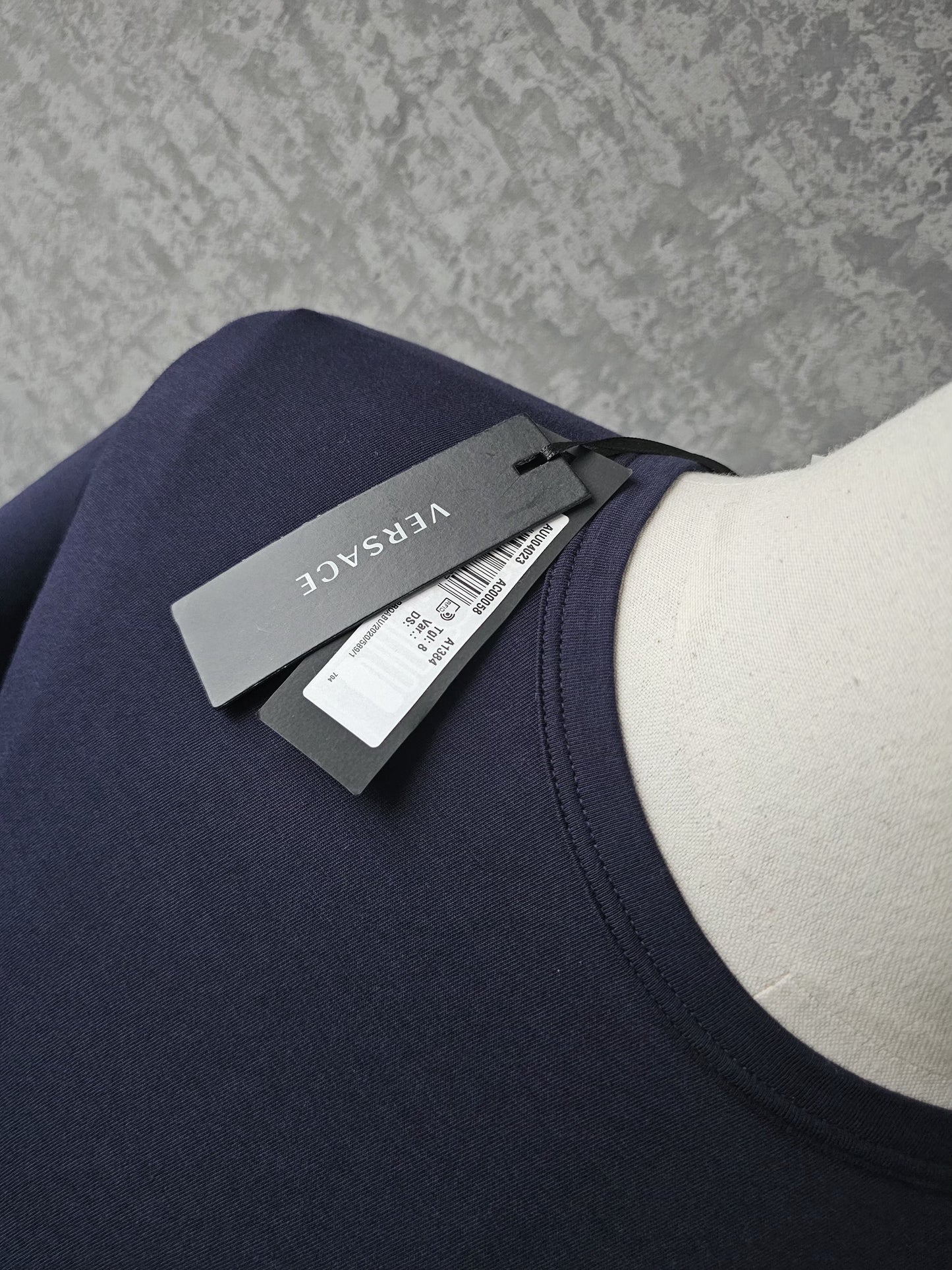 VERSACE Essentials Logo Navy T-Shirt