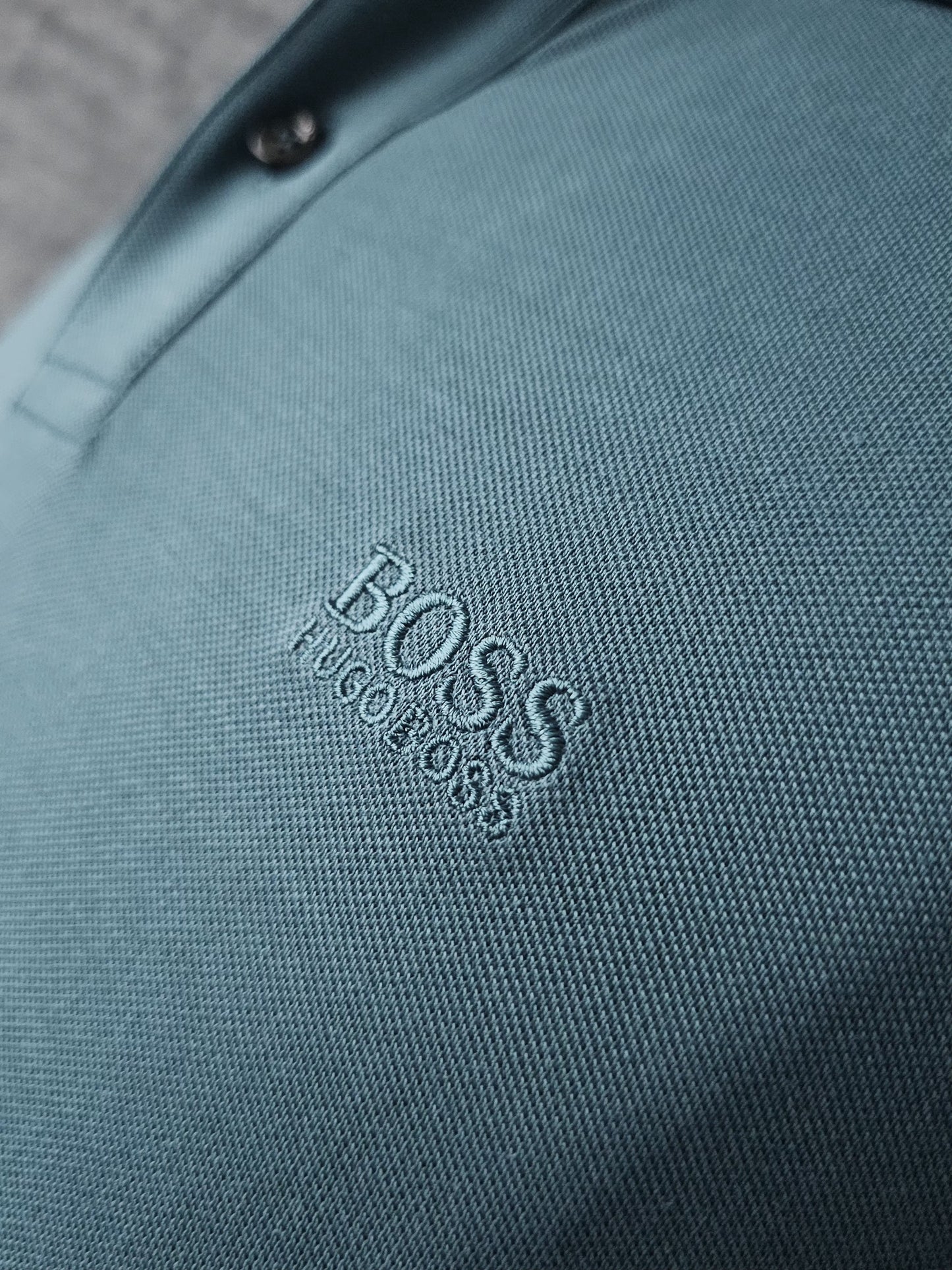 HUGO BOSS Turquoise Piro Logo 447 Polo Shirt