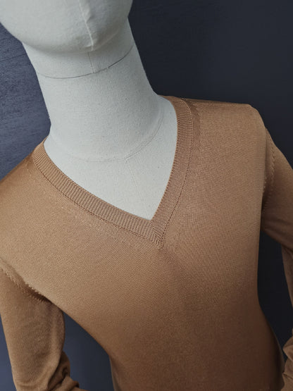 TOM FORD  Viscose Salmon V-Neck Sweater