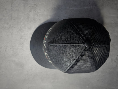 GUCCI Grained Calfskin Logo Tucker Cap