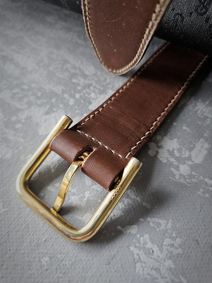GUCCI Vintage GG Monogram Canvas Navy Suitcase