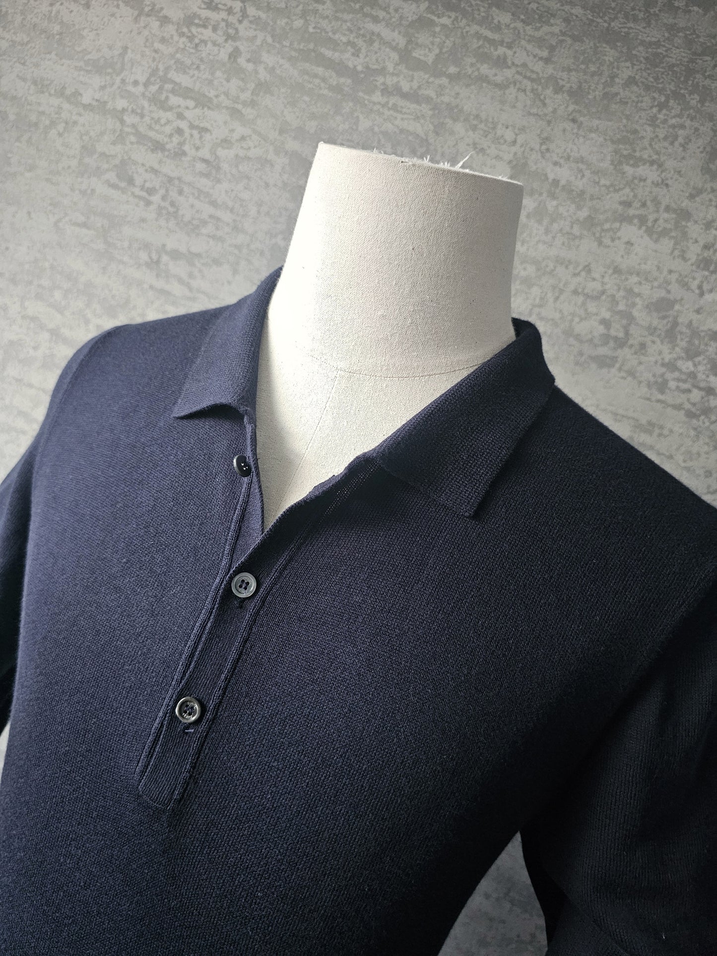 GUCCI Webbed-Hem Fine Knit Polo