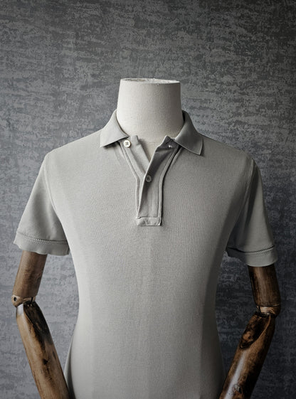 TOM FORD TF Garment-Dyed Cotton Green Polo Shirt