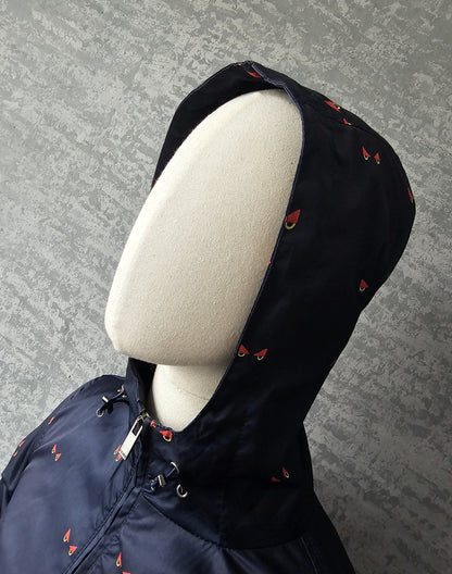 FENDI Retro Monster Eye Monogram Windproof Shell Jacket