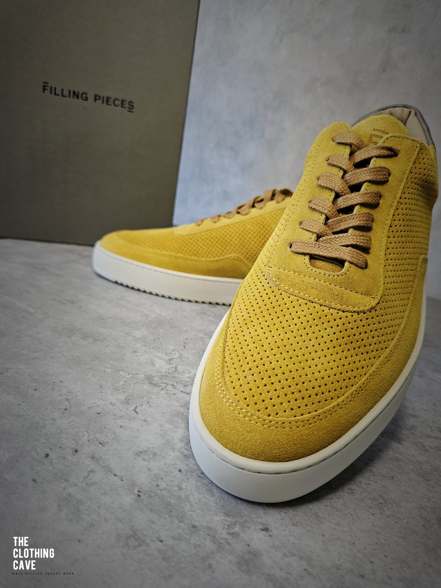 FILLING PIECES Mondo Perforated Suede Sneakers