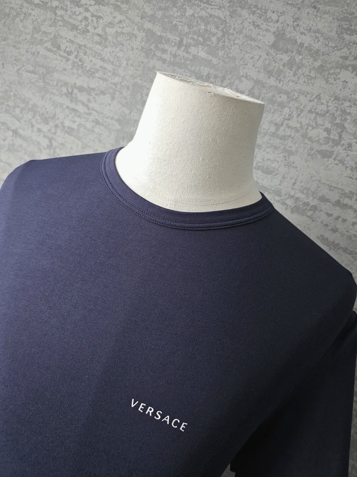 VERSACE Essentials Logo Navy T-Shirt