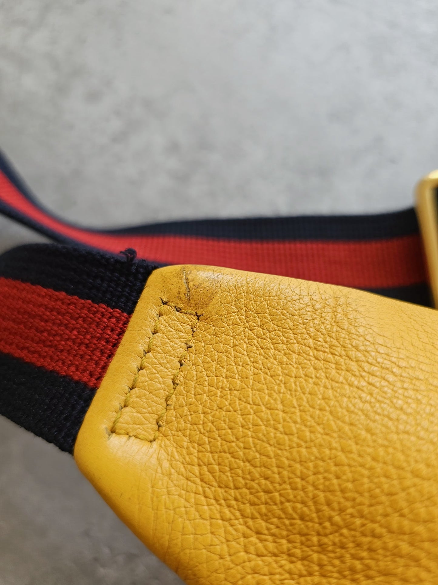 GUCCI Coco Capitan Vintage Leather Belt Bag 2017