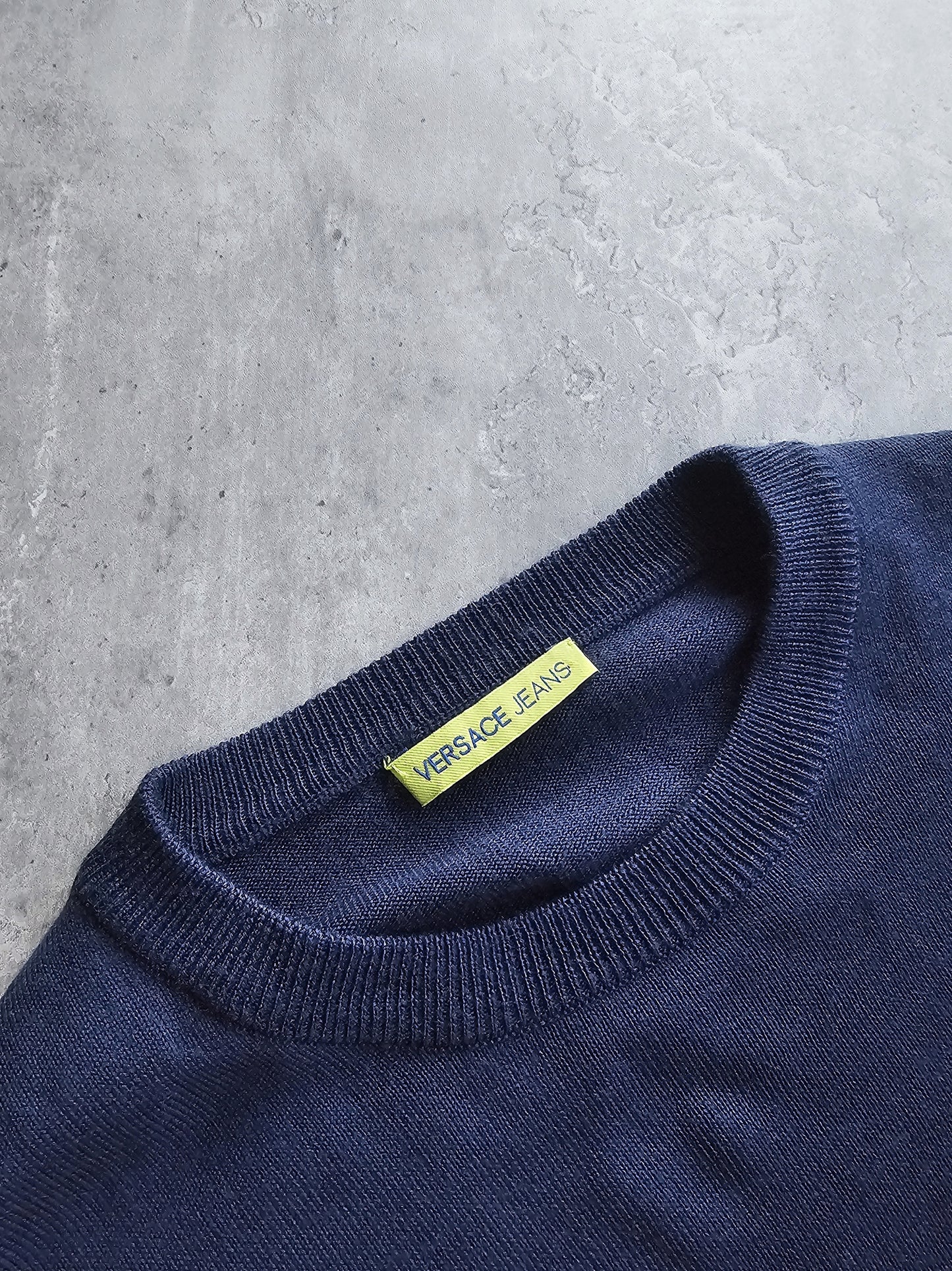 VERSACE Jeans Chest Logo Crew Neck Jumper