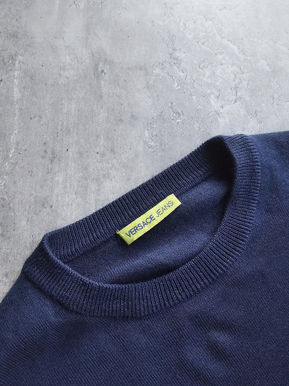 VERSACE Jeans Chest Logo Crew Neck Jumper