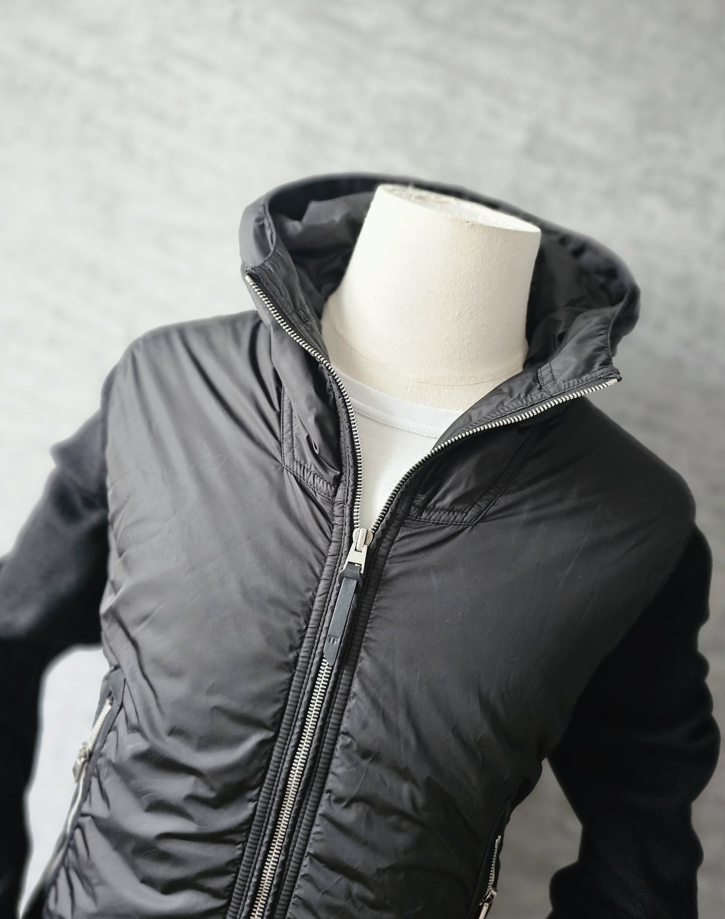 TOM FORD Shell-Panelled Wool Hooded Jacket Black