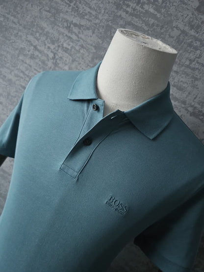 HUGO BOSS Turquoise Piro Logo 447 Polo Shirt