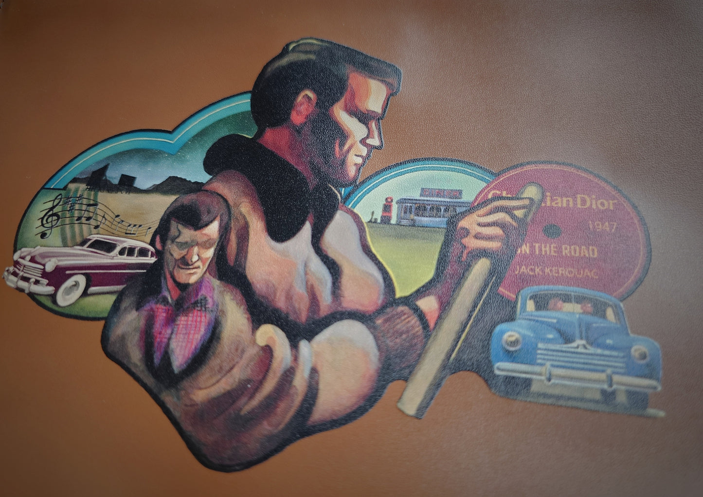 DIOR "On The Road" Jack Kerouac Leather Zip Pouch