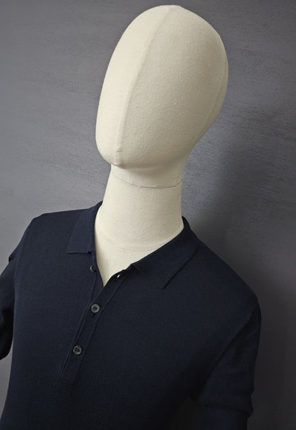 GUCCI Webbed-Hem Fine Knit Polo