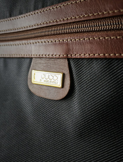 GUCCI Vintage GG Monogram Canvas Navy Suitcase