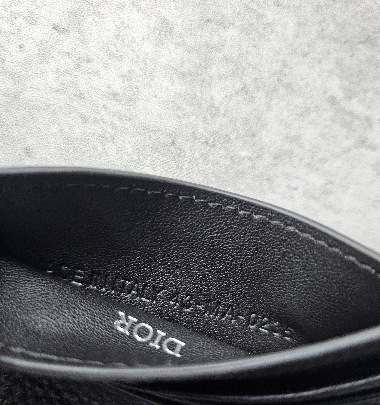 DIOR CD Icon Grained Calfskin Leather Black Card Holder