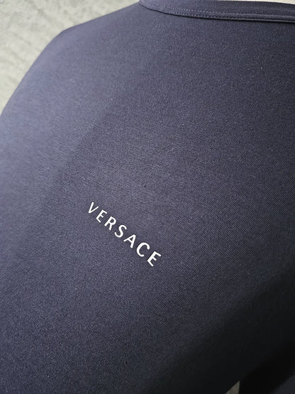 VERSACE Essentials Logo Navy T-Shirt