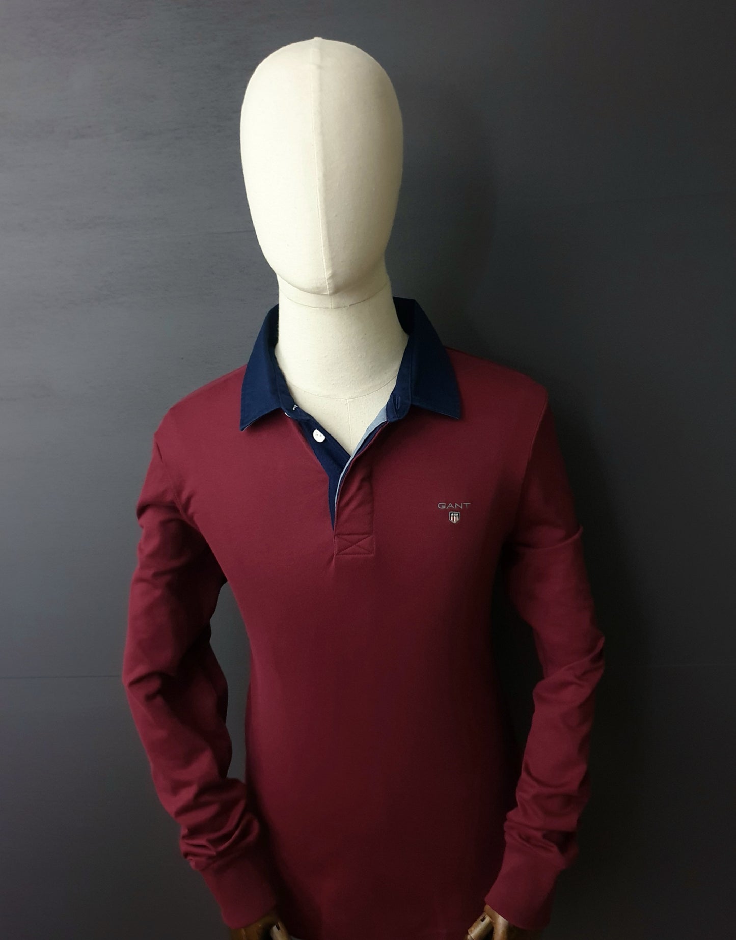 GANT Burgundy Heavy Rugger Rugby Polo Shirt